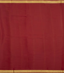 White Woven Mysore Silk Saree With Contrast Zari Border-MS3796