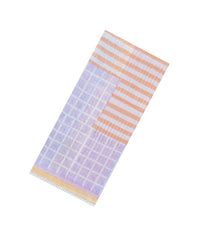 Lavender Printed Supernet Saree With Geometric Motifs & Zari Border-BL6211