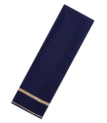 Midnight blue Woven Mysore Silk Saree With Zari Border-MS3684