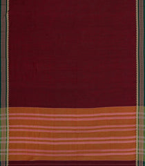 Maroon Woven Chirala Cotton Saree With Narayanapet Border-CR1494