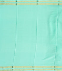 Aquamarine Woven Mysore Crepe Pure Zari Silk Saree With Zari Checks-MS3148