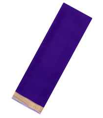 Purple Woven Mysore Silk Saree With Contrast Border-MS3673