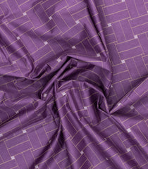 Lilac Woven Art Bhagalpur Cotton Saree With Checks-SY0268
