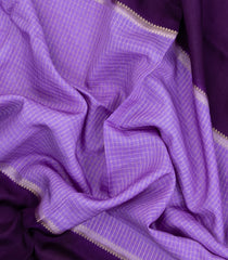 Lavender Woven Blended Viscose Saree With Zari Checks-BL5702