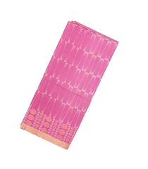 Baby Pink Handloom Soft Silk Saree With Geometric Jaal Motifs-SO4182