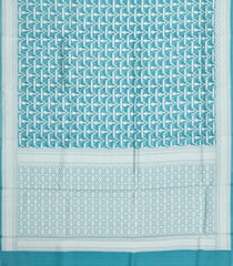 Turquoise Woven Pure Organza Silk Saree With Floral Zari Motifs-KS1113