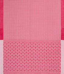 Baby Pink Handloom Bengal Cotton Saree With Floral Motifs-BG1691