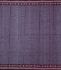 Dark Purple Handloom Kanchi Cotton Saree With Floral Motifs-KC1705
