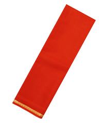 Red Woven Mysore Silk Saree With Floral Piping Border-MS3775