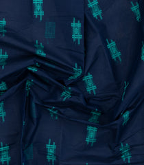 Dark Blue Woven Rasipuram Cotton Saree With Buttas-RA2657