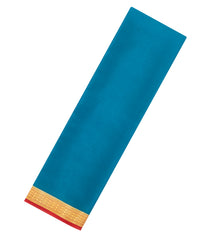 Cyan Woven Mysore Silk Saree With Contrast Border-MS3700