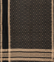 Black Woven Art Viscose Dola Silk Saree With Zari Stripes & Buttas-SY0576