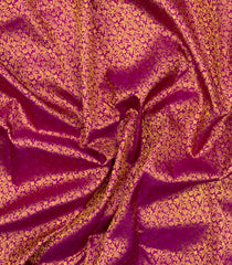 Purple Handloom Korvai Kanchipuram Silk Saree With Floral Zari Motifs-KA15837