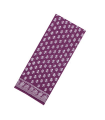 Lilac Printed Jaipur Cotton Saree With Printed Floral Motifs-JC1780