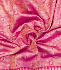 Pink Handloom Kanchipuram Bridal Silk Saree With Zari Motifs-KA16266
