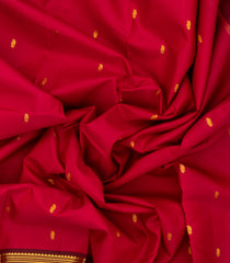 Crimson Handloom Kanchipuram Silk Saree With Zari Buttas -KA14028