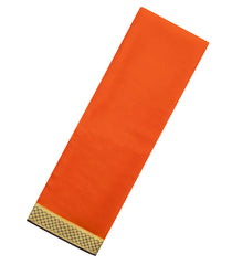 Orange Woven Mysore Silk Saree With Contrast Border-MS3726