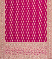 Pink Woven Banarasi Khaddi Georgette Silk Saree With Embroidered Border-BE1959