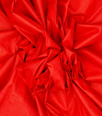 Red Handloom Kanchipuram Silk Saree With Zari Checks-KA12801