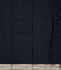 Black Handloom Banarasi Silk Saree With Floral Buttas