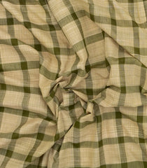 Sage Green Woven Kadappa Cotton Saree With Checks-KN0757