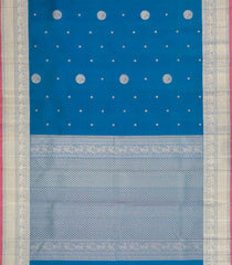 Blue Handloom Kanchipuram Silk Saree With Annam Buttas-KA15020-Blue