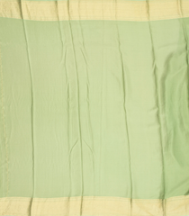 Cardamom Green Mysore Crepe Silk Saree With Floral Vine Motifs-MS3096