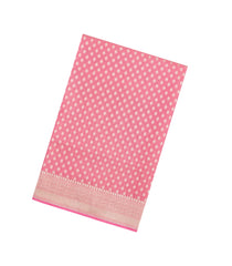 Peach Handloom Banarasi Silk Saree With Floral Zari Motifs-BE1923