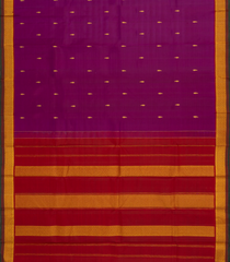 Magenta Handloom Kanchipuram Silk Saree With Floral Buttas-KA14005