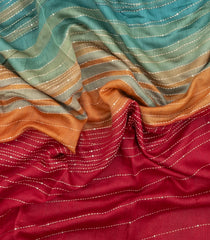 Multi Colour Printed Tussar Silk Saree With Abstract Motifs-TU3643