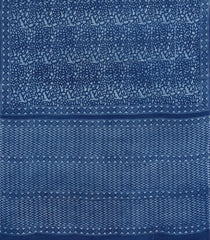 Indigo Printed Jaipur Cotton Saree With Border-JC1838