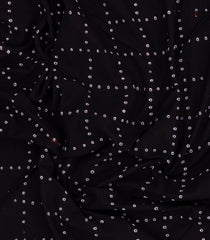 Black Handloom Sungudi Cotton Saree With Tie & Dye Motifs-BG1941