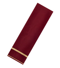 Maroon Woven Mysore Silk Saree With Zari Border-MS3629