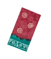 Red Printed Jaipur Cotton Saree With Contrast Border-JC1714