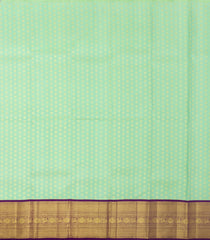 Aquamarine Handloom Korvai Silk Pavadai & Purple Blouse-PM2081