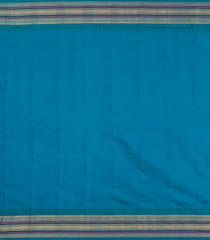 White Handloom Gadwal Silk Saree With Buttas & Contrast Temple Border-GA0305
