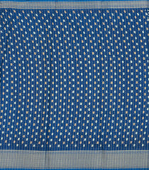 Blue Printed Synthetic Dola Silk Saree With Motifs & Zari Stripes-SY0422