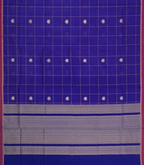 Purple Handloom Silk Cotton Saree With Zari Checks & Buttas-SC4800