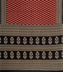 Maroon Printed Jaipur Cotton Saree With Printed Floral Motifs-JC1929