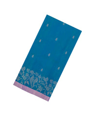 Cyan Handloom Soft Silk Saree With Zari Buttas-SO4717