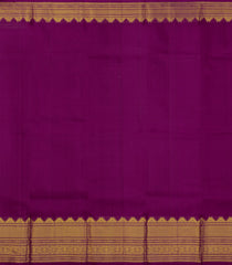 Dark Purple Handloom Kanchipuram Silk Saree With Tree Motifs-KA14871