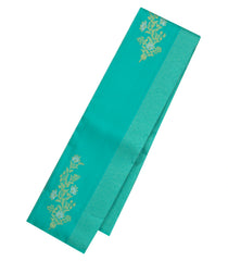Turquoise Handloom Kanchipuram Silk Saree With Contrast Pallu-KA14134
