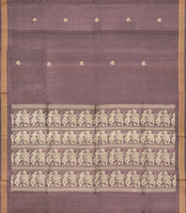 Lilac Woven Tussar Silk Saree With Annam Buttas-TU3237