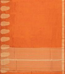Orange Woven Art Tussar Silk Saree With Mango Buttas-SY0553