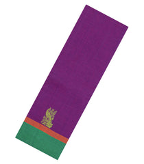 Purple Woven Chettinad Cotton Saree With Buttas-CN1871