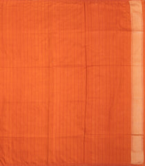 Orange Handloom Banarasi Tanchoi Silk Saree With Meena Bird Motifs-BE1832