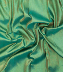 Green Handloom Korvai Kanchipuram Silk Saree With Contrast Meena Border-KA15800