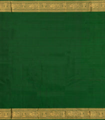 Rust Handloom Kanchipuram Silk Saree With Zari Stripes & Buttas-KA14165