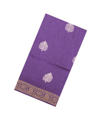 Lilac Printed Synthetic Dola Silk Saree With Zari Stripes & Border-SY0318