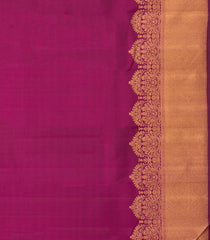 Purple Handloom Kanchipuram Silk Saree With Buttas & Contrast Border-KA14854
